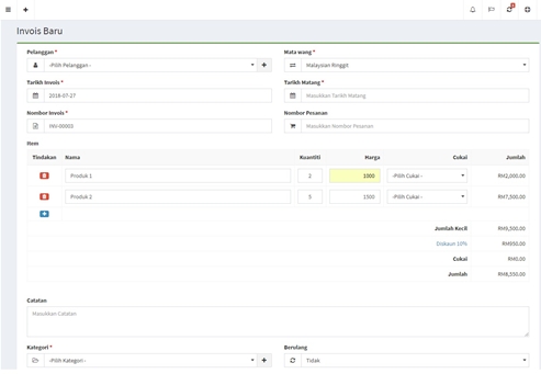 Online Invoice